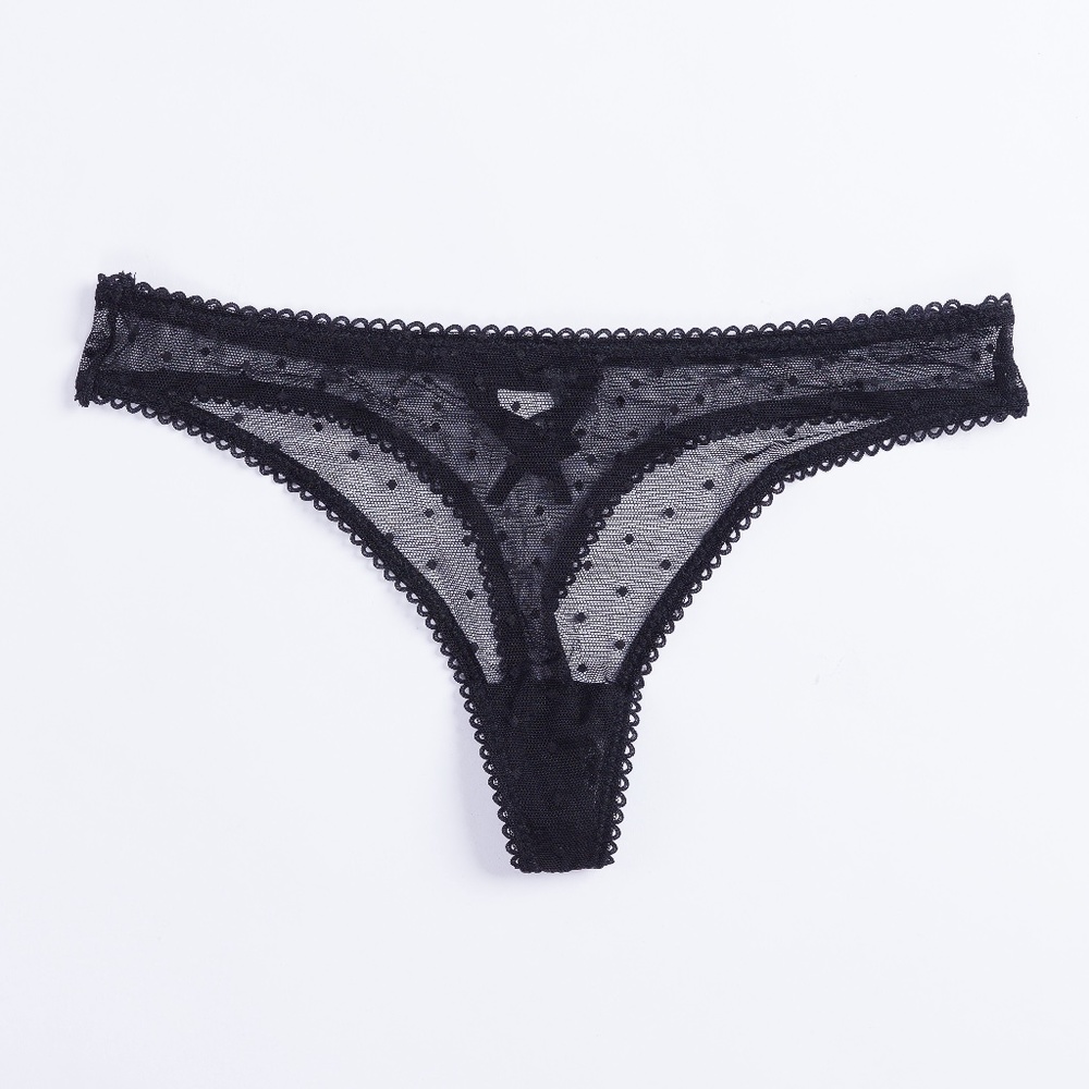 Celine: Black Lace Panty/Thong